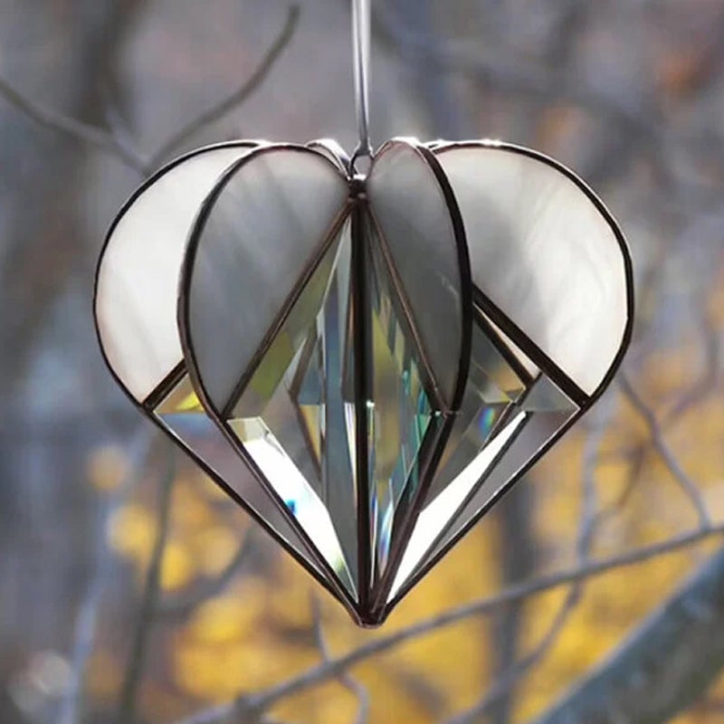 Attrape-soleil en forme de coeur teinté