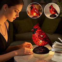 Resin Red Bird Table Lamp Ornament