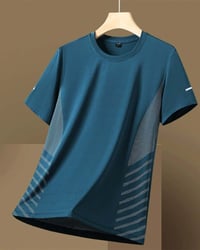 Men's Side Stripe Ice Silk T-Shirt