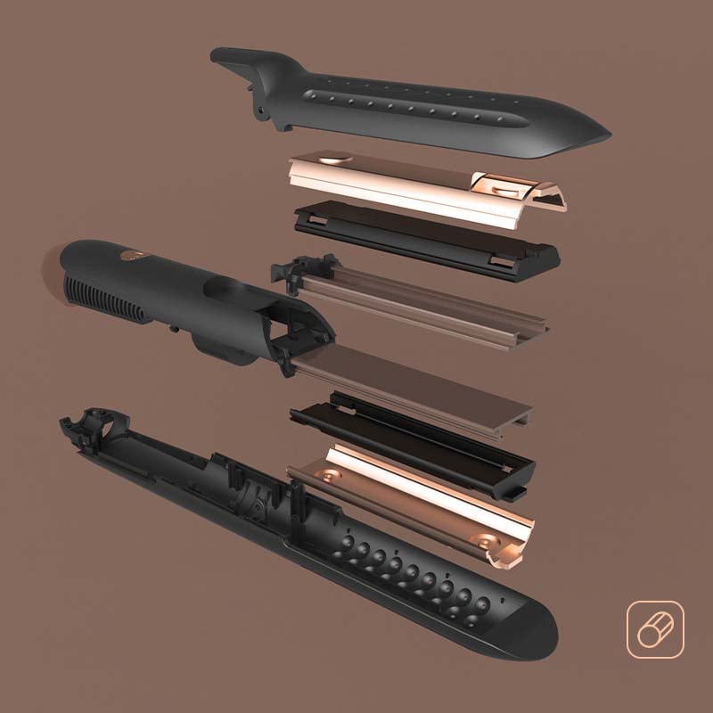 Mini anti-perm hair straightener