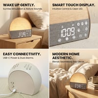 Kexon™ Fabric Wake-Up Light Alarm Clock