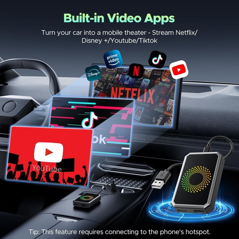 Wireless CarPlay Adapter Video Box