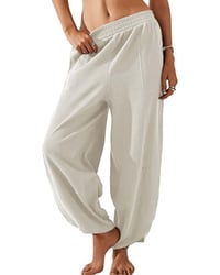 Elastic Waist Harem Pants