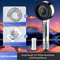 Bürstenförmiger, druckbeaufschlagter Duschkopf