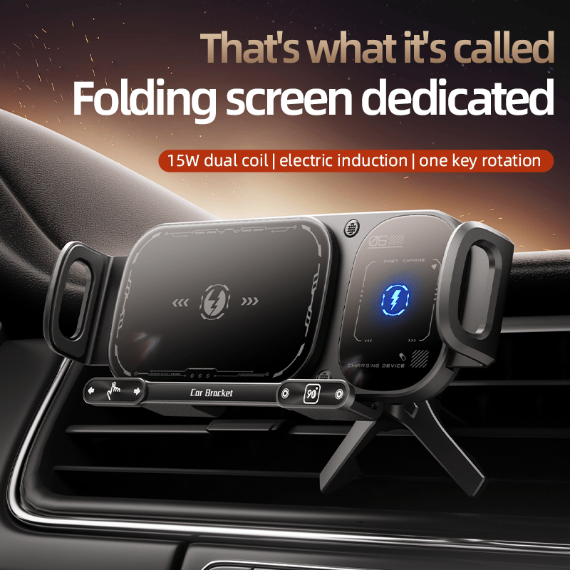Sakerplus Wireless Charging Rotating Car Mount