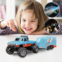 Mini Remote-controlled Shock-absorbing Off-road Monster Truck 1:64 Scale Trailer