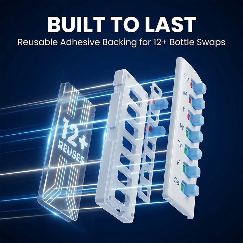 Reusable Sliding Pill Reminder Bottle Tracker
