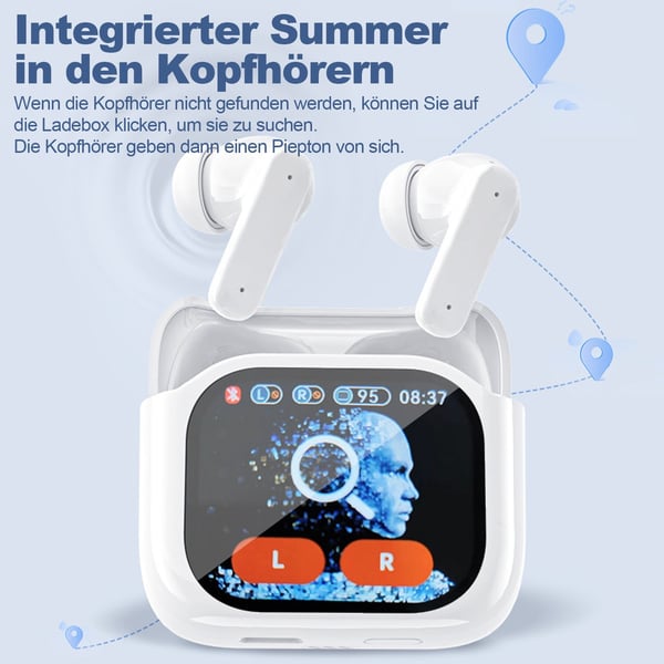 AI SmartScreen Übersetzer-Ohrhörer