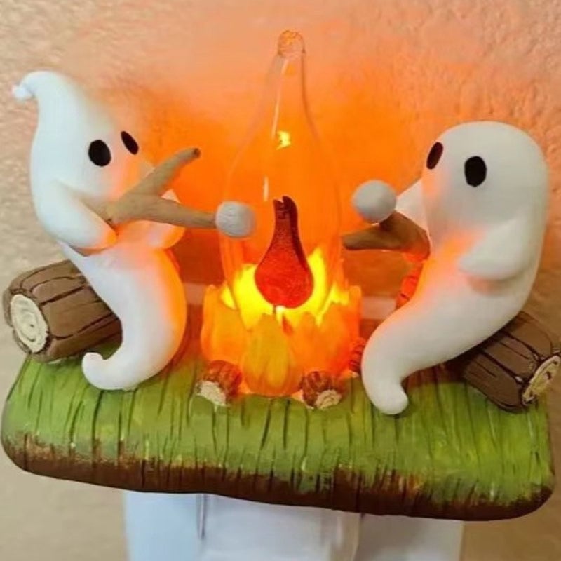 Halloween-Geister Lagerfeuer flackerndes Nachtlicht