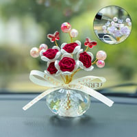 Crystal Rose Car Ornament