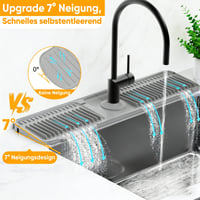 Abgewinkelte Spritzschutz-Matte für den Wasserhahn