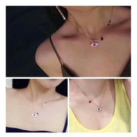 S925 Silberhalskette mit Teufelsauge  Inspiriert von Duo Evil Eye