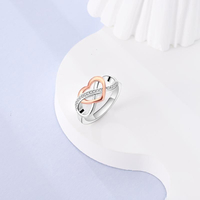 Rose Gold Infinity Heart Ring