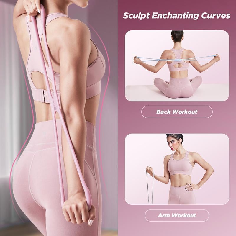 8-Shaped Silicone Resistance Band with Massage Grip