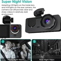 HD triple-lens driving recorder