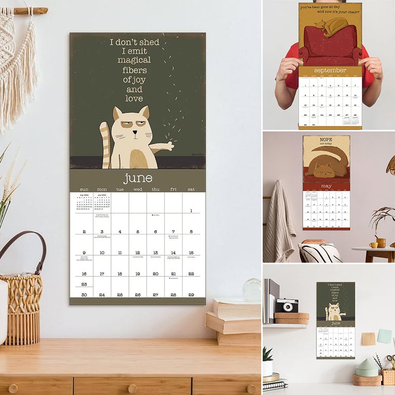 Et år med Snarky Cats 2024 veggkalender