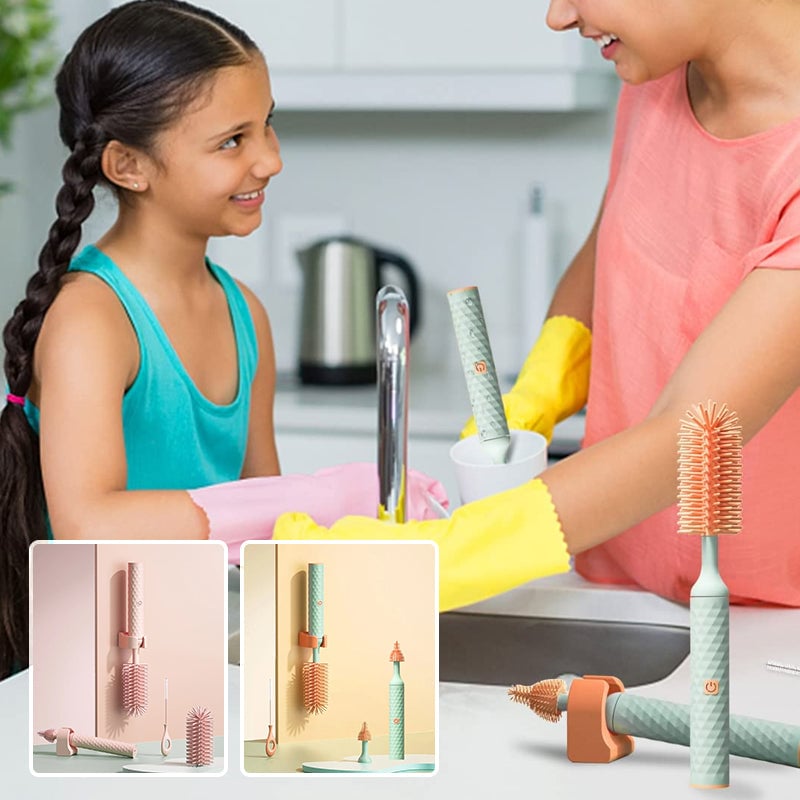 Spazzola elettrica per bottiglie in silicone