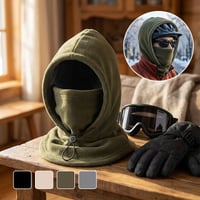Fleece-Doppelschicht-Integrierte Mütze