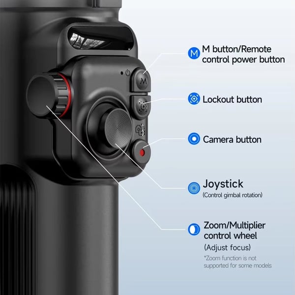 Smart 3-Axis Gimbal Stabilizer with AI Tracking – Professional Video Shooting Tool
