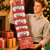 Faltbarer Weihnachtsumschlag mit 6 Fächern