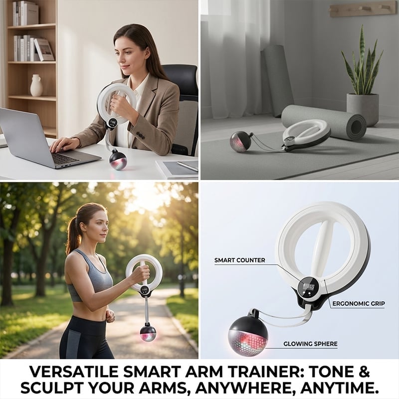 360° Smart LED Arm Hula Hoop Fitness Exerciser