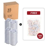 Double Compartment Snack Containers with Lids