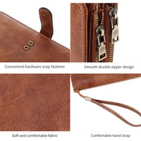 RFID Tri-fold Large Capacity Long Wallet