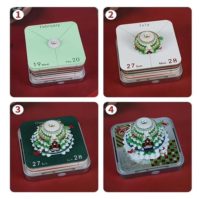 Sakerplus® 3D Paper Sculpture Desk Calendar