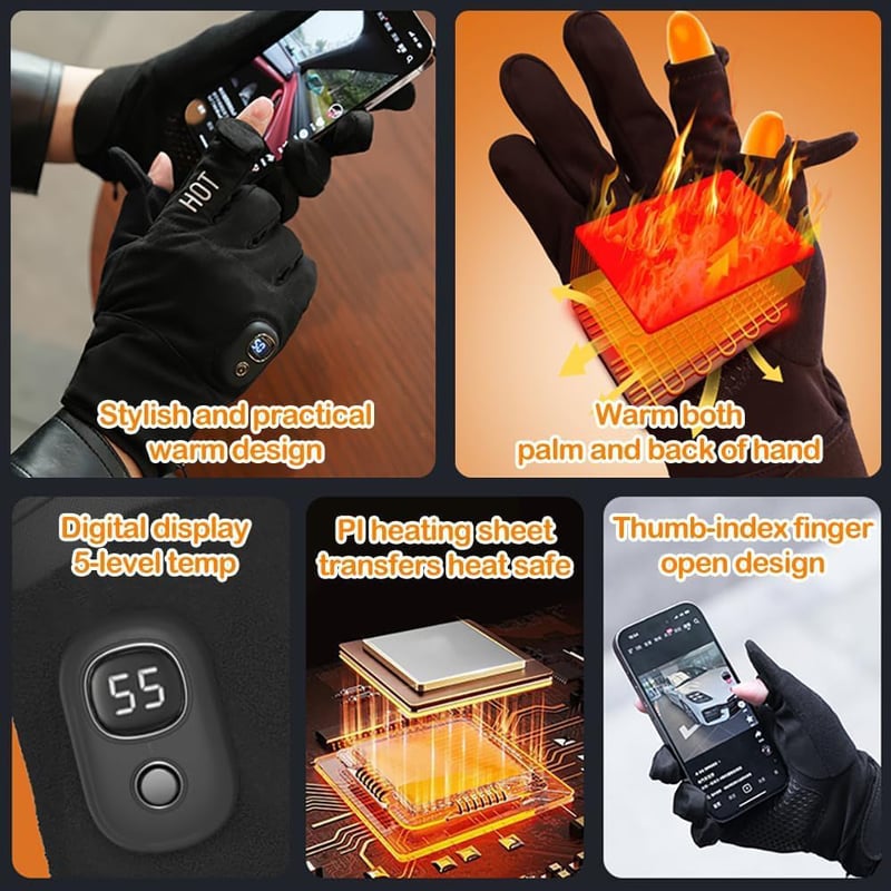 Rechargeable Electric Heated Winter Gloves