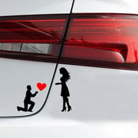Koppelstickers Autosticker: Romantische Huwelijksaanzoekdecoratie