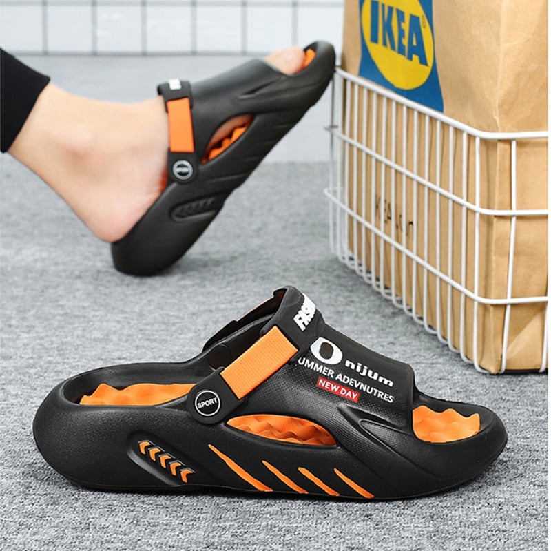 Sommarslip-on sandaler med halkskydd