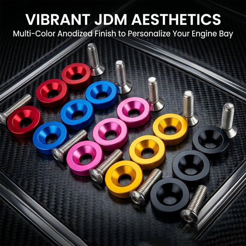 JDM Nickel Plated Bolt Washer Kit