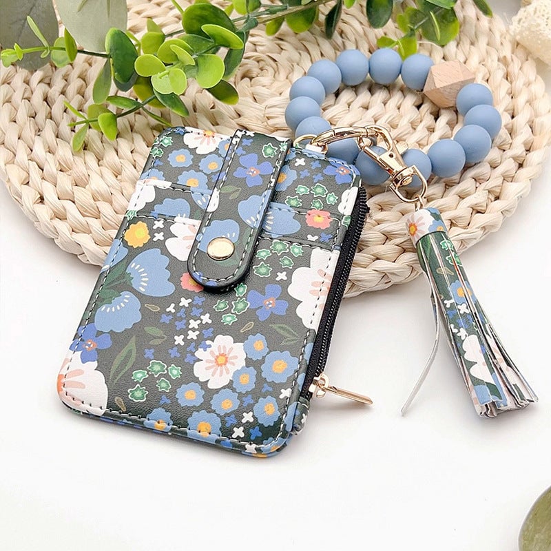 Stylish Card Holder With Silicone Bead Bracelet
