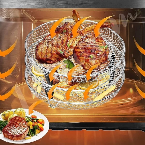 3-Layer Stackable Air Fryer Rack