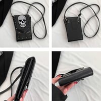 Punk Stil Totenkopf Mini Gürteltasche