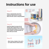 Hyper Concentrated Strong Stain Remover Powder for Clothes