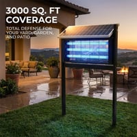 Triple Tube Solar Powered Mosquito Zapper