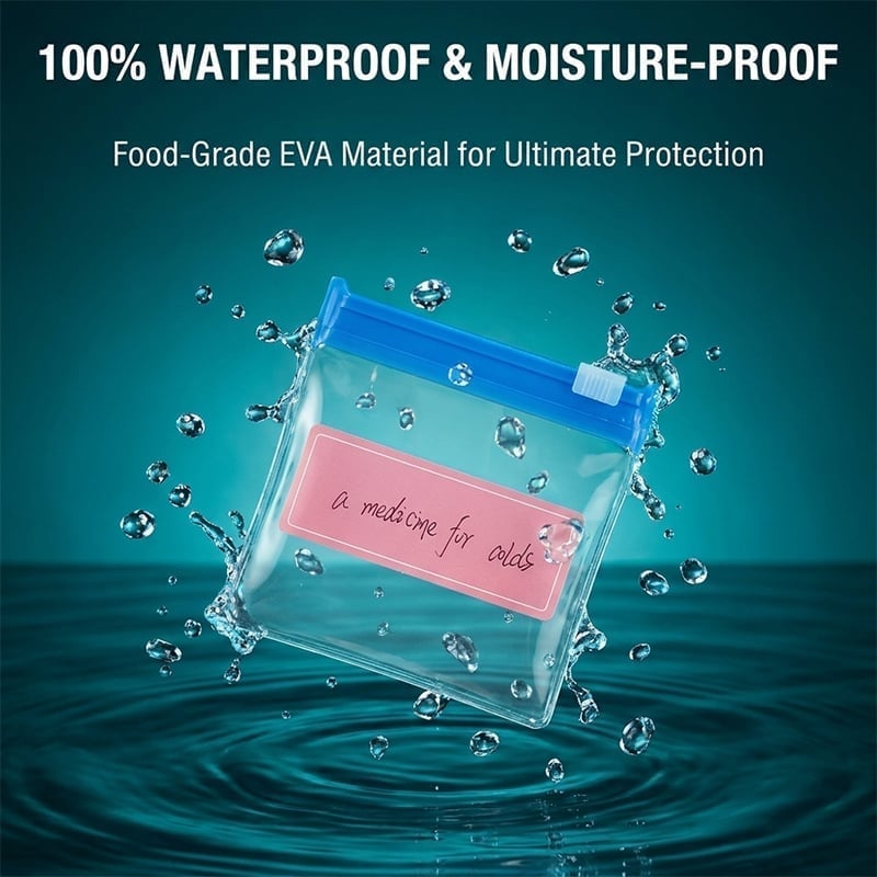 Self-sealing zipper medicine bags
