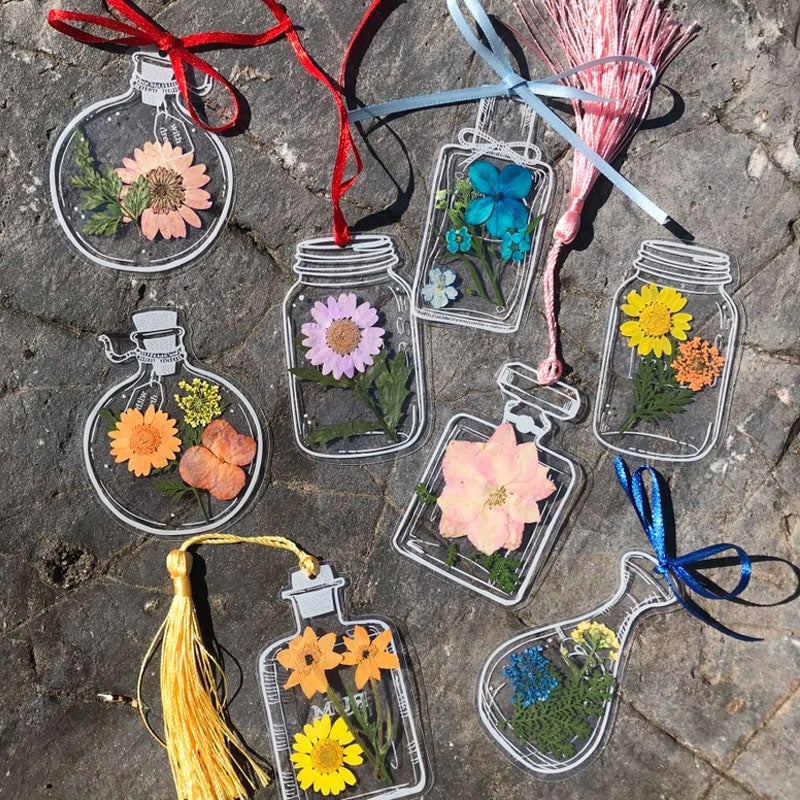 🌸Gedroogde Bloem Bladwijzers Set