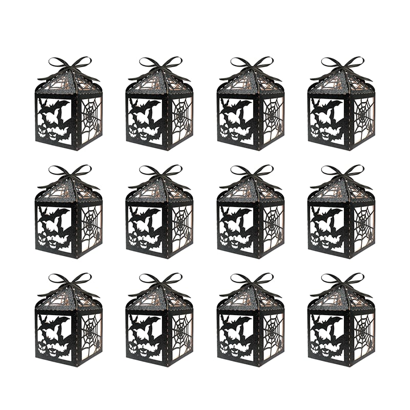 Halloween-Themed Glitter Decorative Candy Box