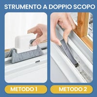 💦💯Strumento per la pulizia delle scanalature 2 in 1