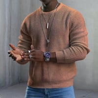 Langærmet Pullover-sweater med rund hals