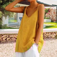Camisola Suelta de Lino y Algodón para Mujer