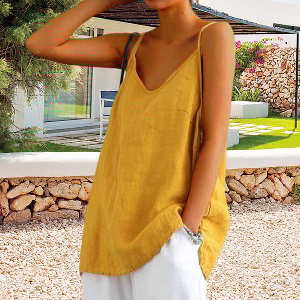 Camisola Suelta de Lino y Algodón para Mujer