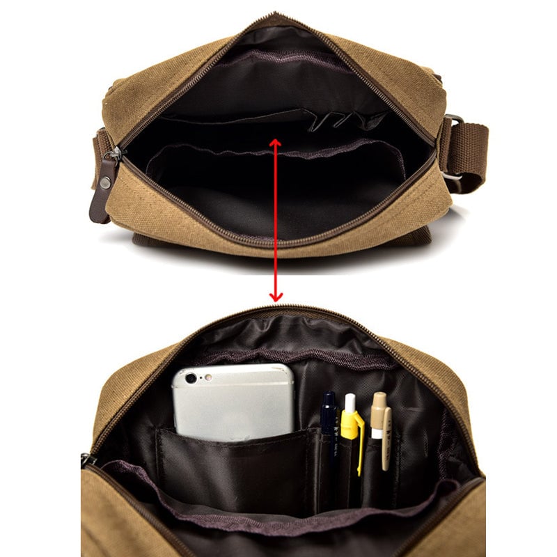 Sac à bandoulière en toile pour homme