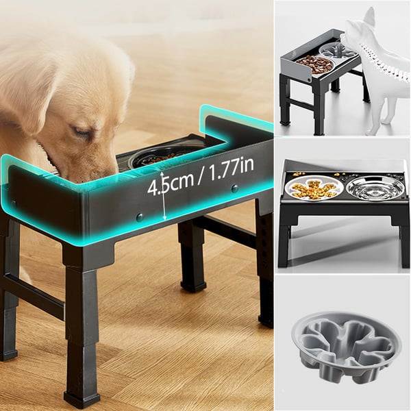 Adjustable Elevated Dog Bowl