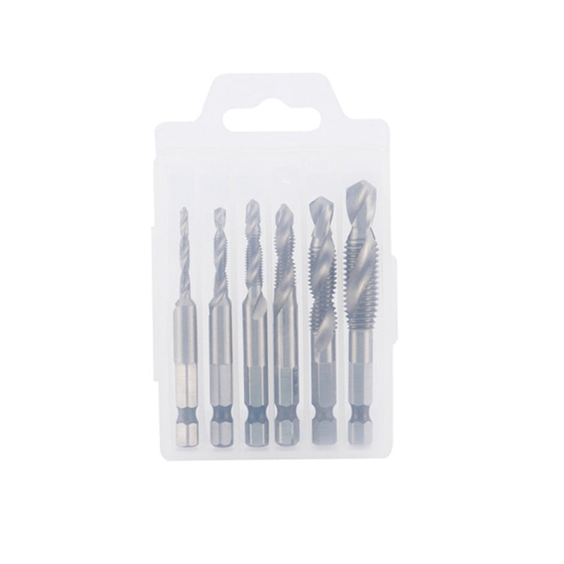 6 Piece Hexagon Shank Metric Composite Tap White Drill/Titanium Plated