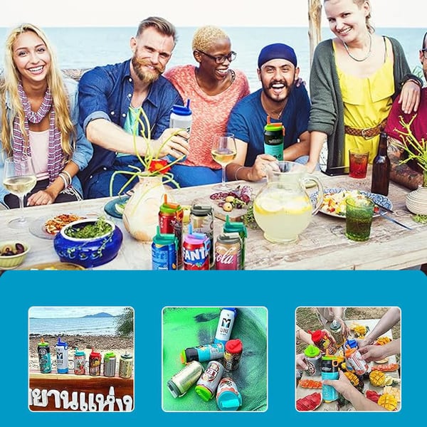 Sodavandsdåselåg med sugerør