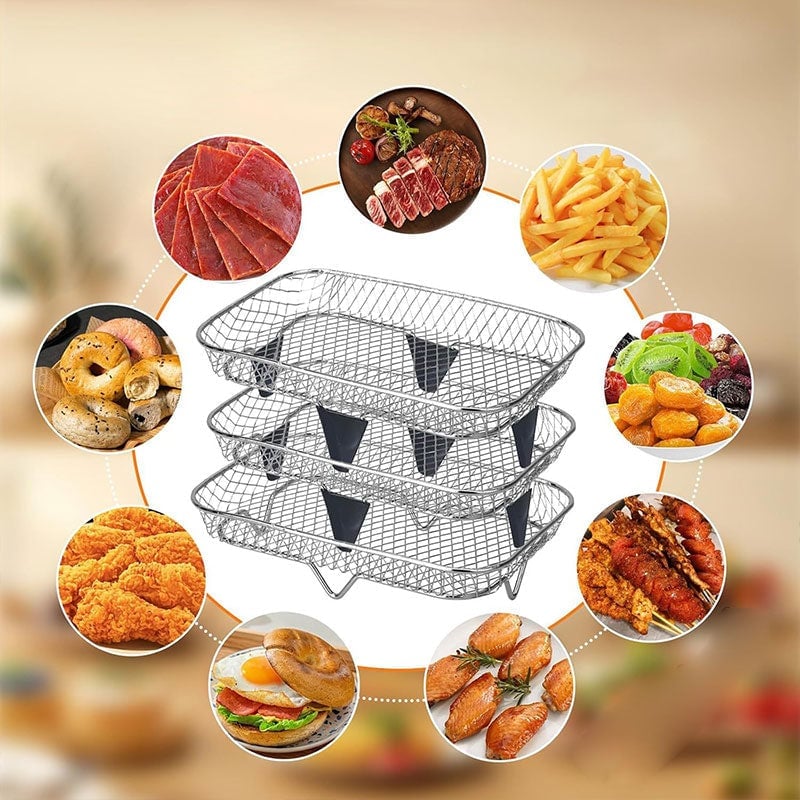 3-Layer Stackable Air Fryer Rack