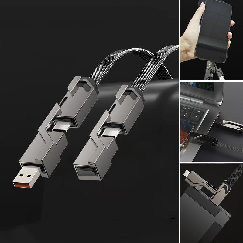 🔥 vendita calda 🔥Cavo di ricarica anti-groviglio intrecciato 4 in 1